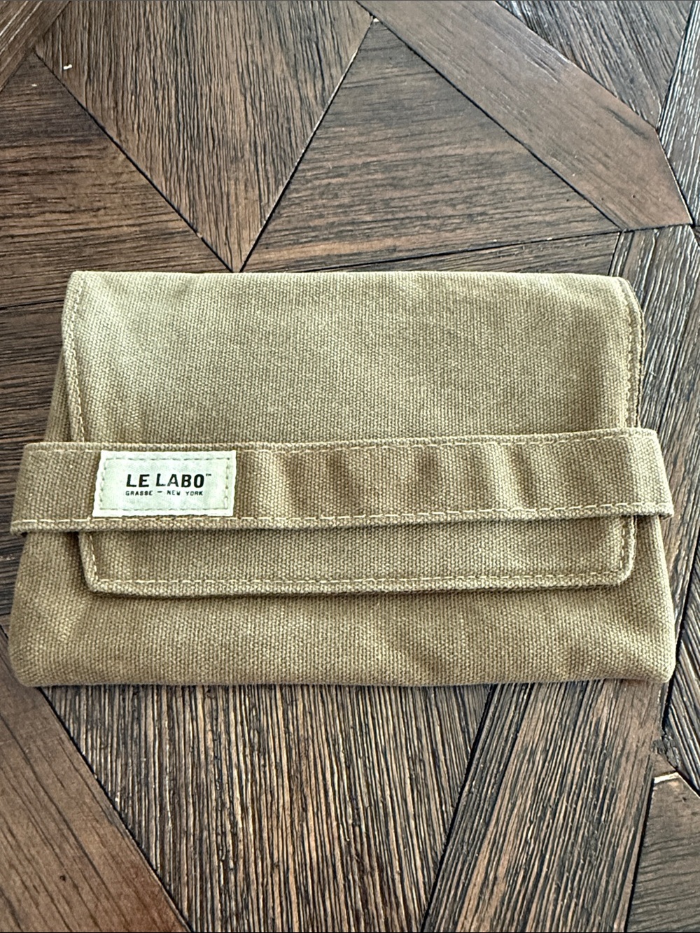 Le Labo x Singapore Airlines Business Class Travel Pouch Khaki Waxed Canvas